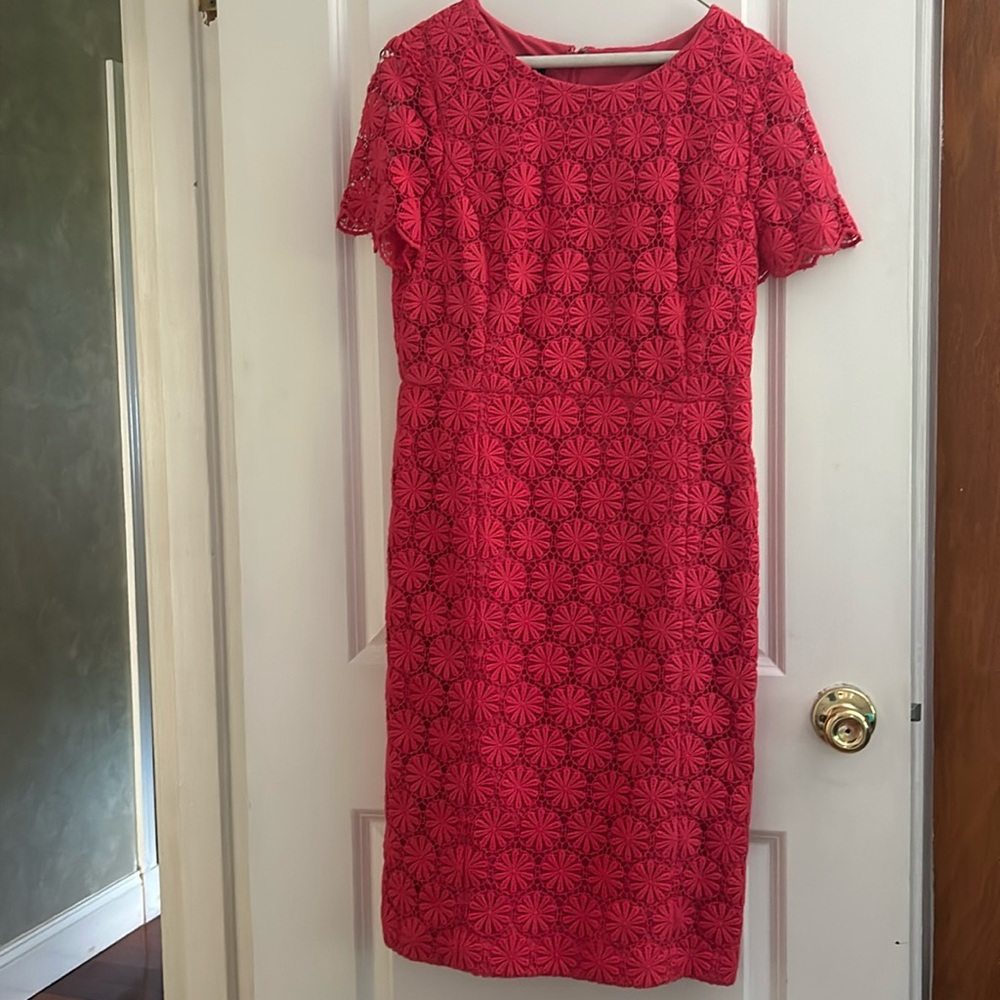 Talbots size 8 lace dress pink